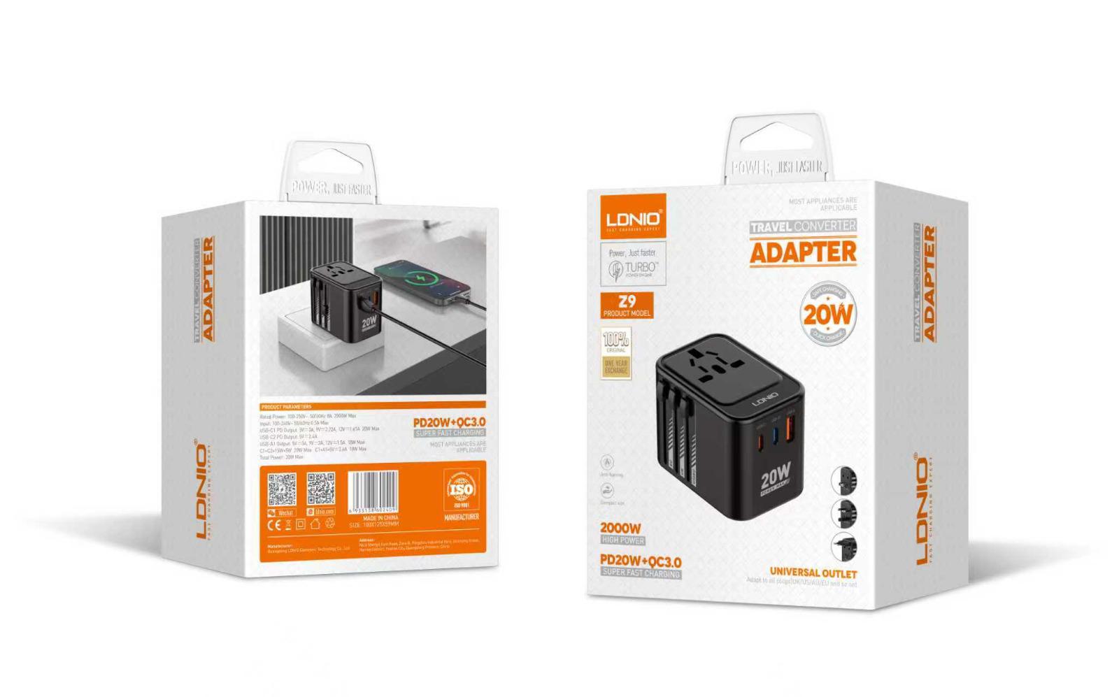 Z9 20W UNIVERSAL TRAVEL ADAPTOR