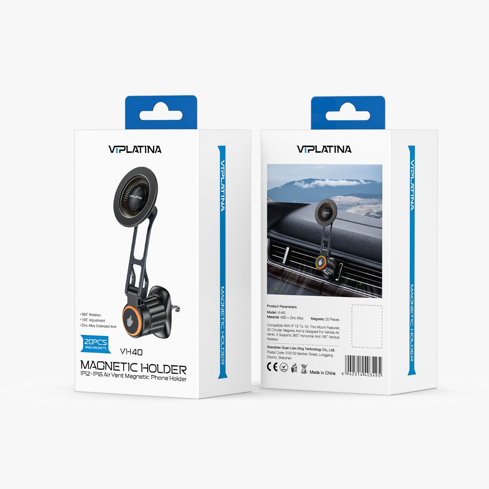 VH40 MAGNETIC HOLDER - BLACK