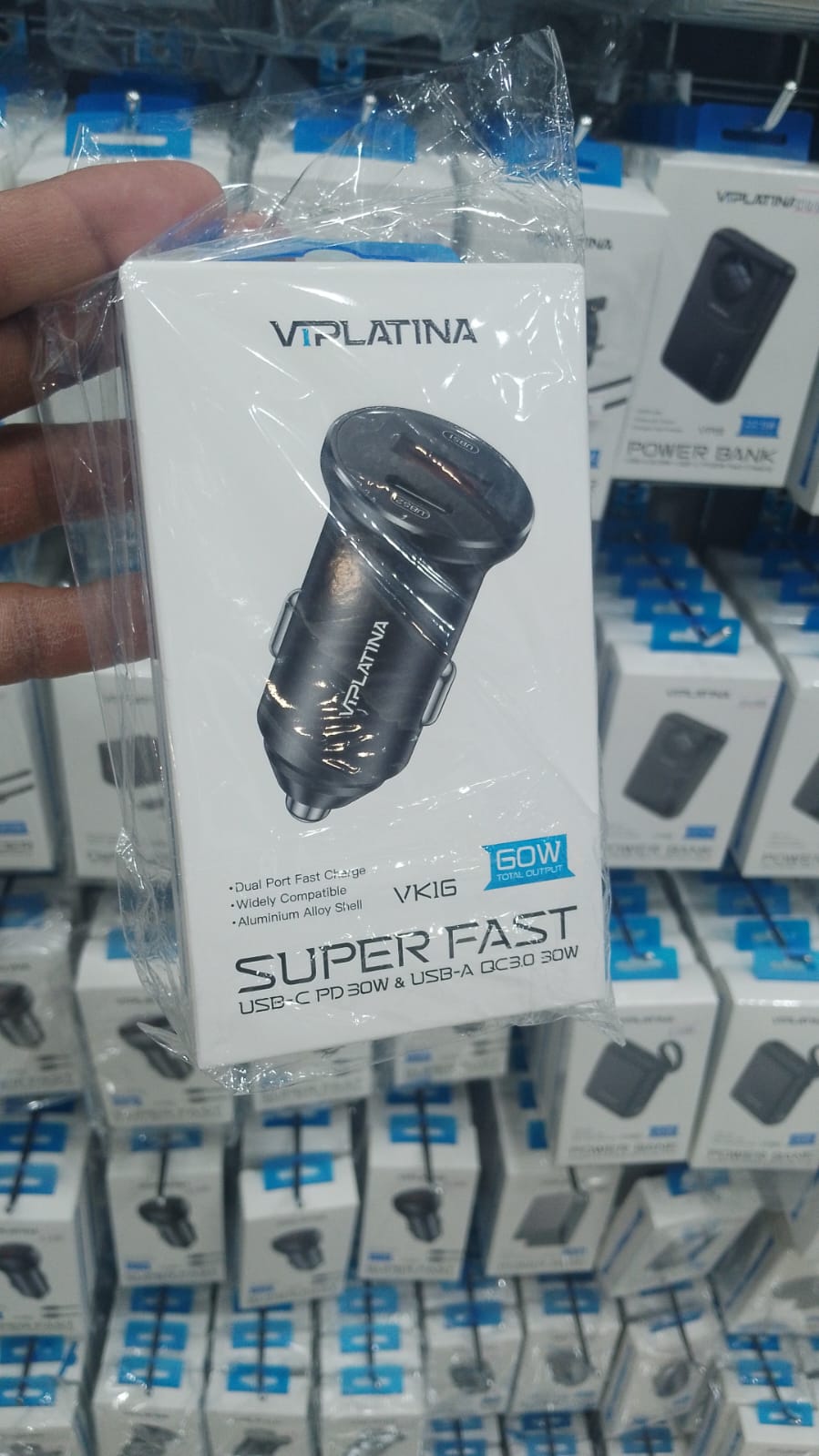 VK16 CAR CHARGER-BLACK
